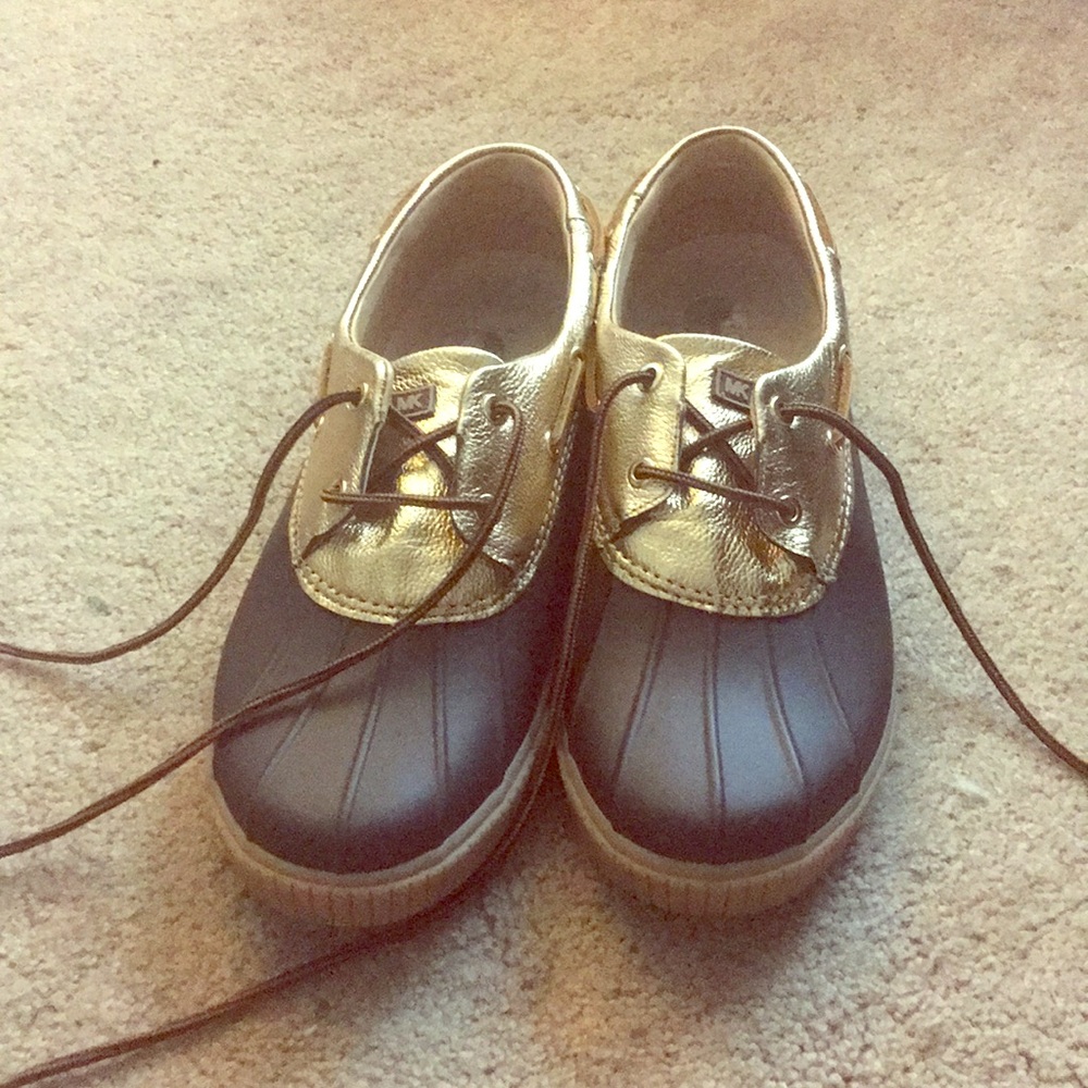 MK gold duck shoe size 11